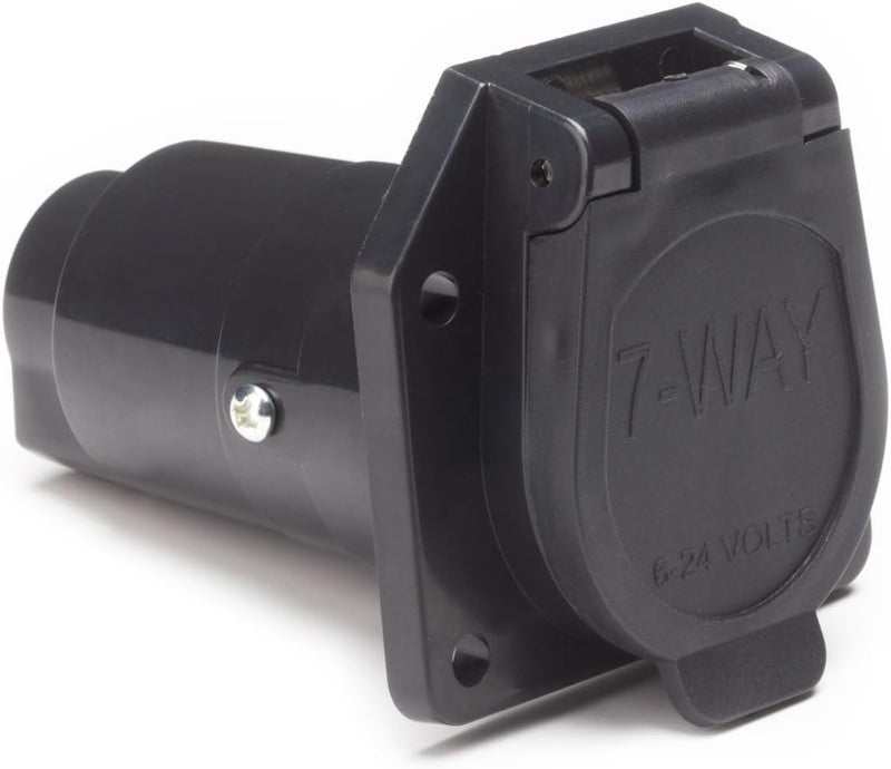 TrailesHom 7 Pin RV Trailer Socket,RV Blade 7-Way Replacement Trailer Socket Plug,Vehicle Side Female-End Socket for Rvs and Towing Plug - Image 1